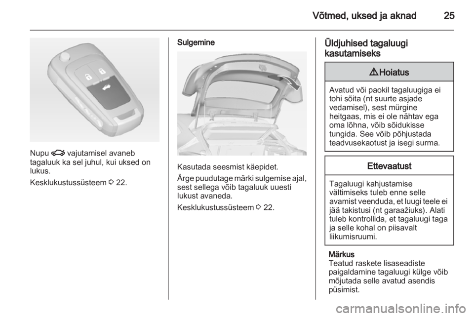 OPEL ASTRA J GTC 2012  Omaniku käsiraamat (in Estonian) 