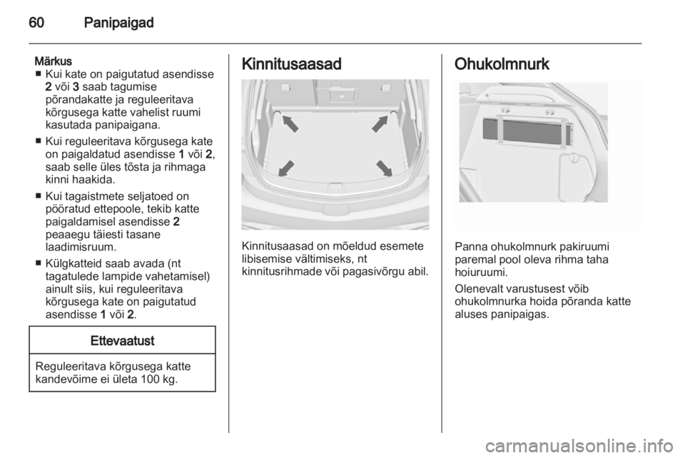 OPEL ASTRA J GTC 2012  Omaniku käsiraamat (in Estonian) 