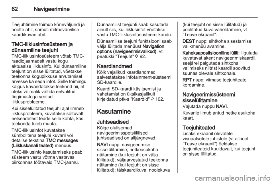 OPEL CASCADA 2013.5  Infotainment-süsteemi juhend (in Estonian) 