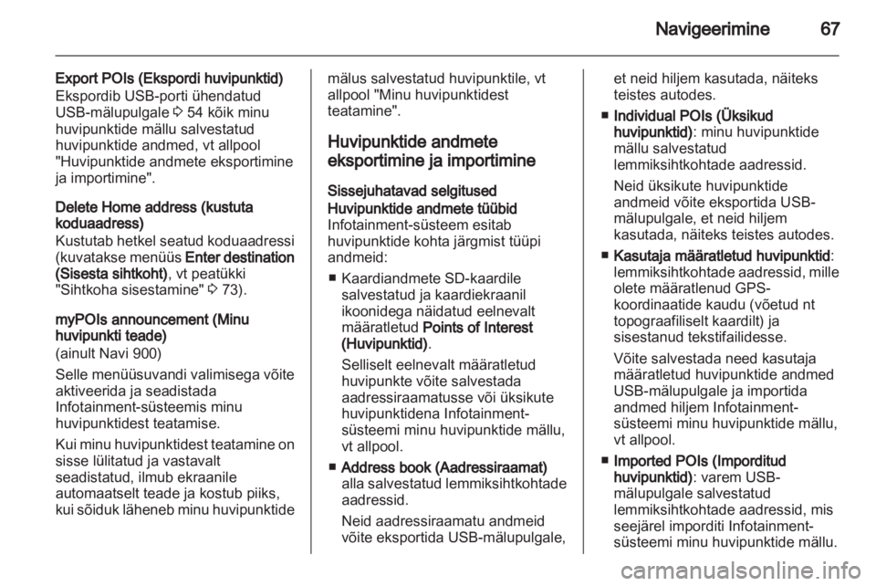 OPEL CASCADA 2013.5  Infotainment-süsteemi juhend (in Estonian) 