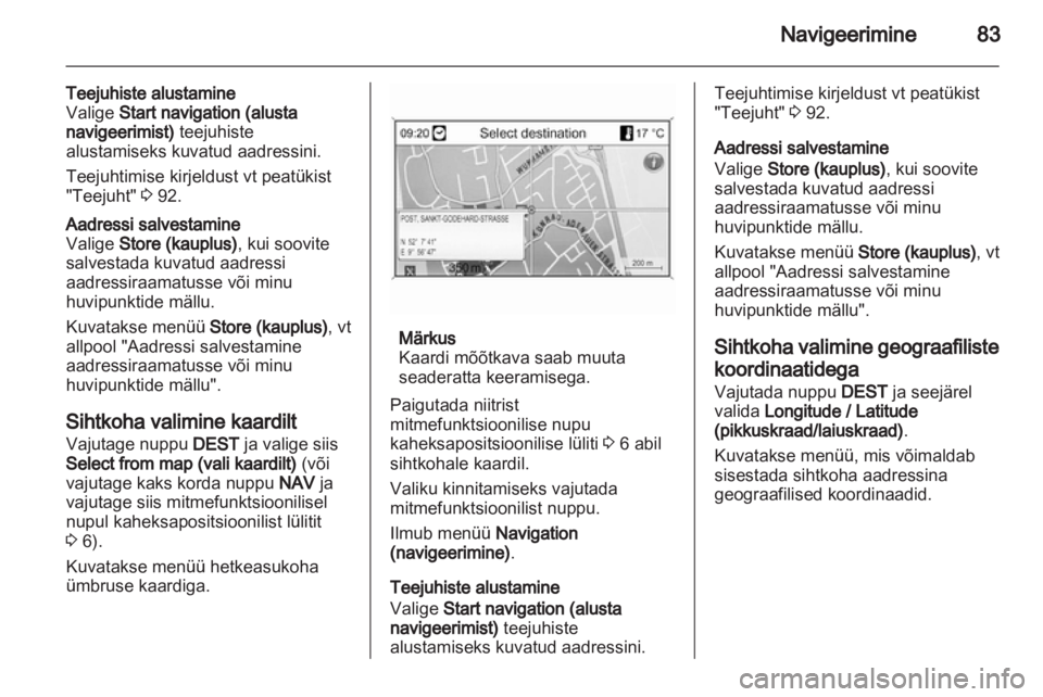 OPEL CASCADA 2013.5  Infotainment-süsteemi juhend (in Estonian) 