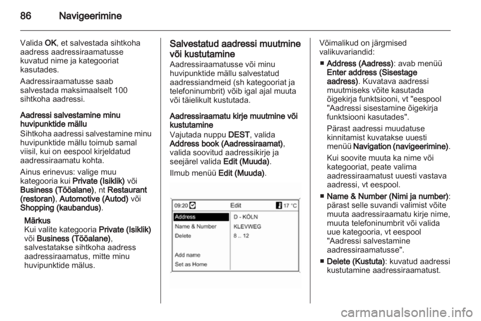 OPEL CASCADA 2013.5  Infotainment-süsteemi juhend (in Estonian) 