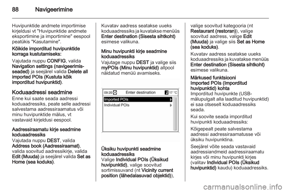 OPEL CASCADA 2013.5  Infotainment-süsteemi juhend (in Estonian) 