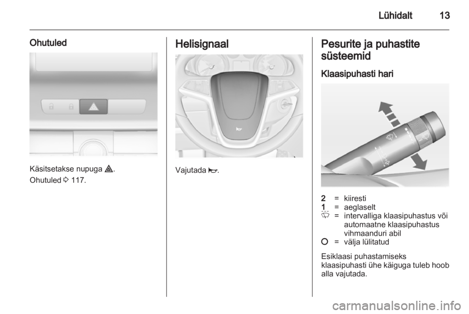 OPEL INSIGNIA 2011  Omaniku käsiraamat (in Estonian) 