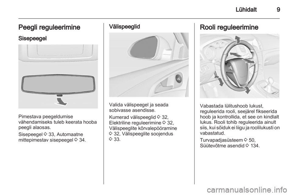 OPEL INSIGNIA 2011.5  Omaniku käsiraamat (in Estonian) 