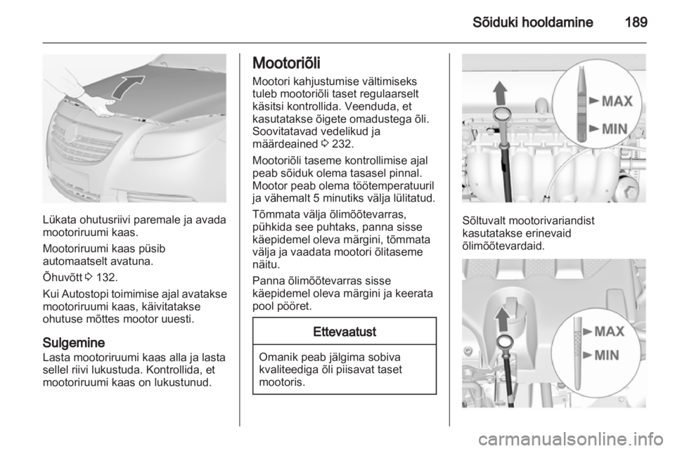 OPEL INSIGNIA 2012.5  Omaniku käsiraamat (in Estonian) 
