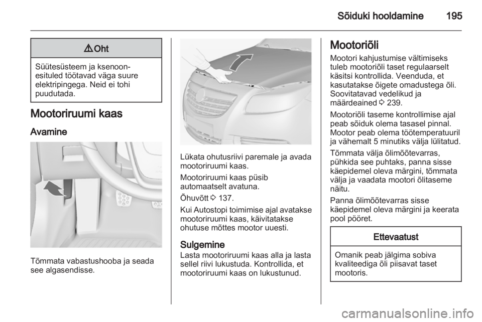 OPEL INSIGNIA 2013  Omaniku käsiraamat (in Estonian) 