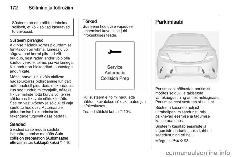 OPEL INSIGNIA 2013.5  Omaniku käsiraamat (in Estonian) 