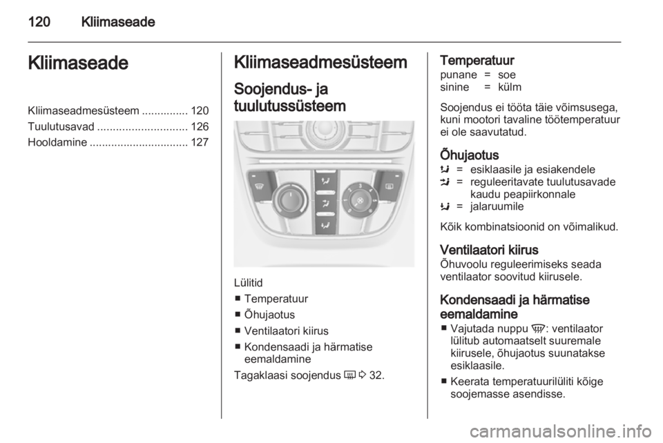 OPEL MERIVA 2012.5  Omaniku käsiraamat (in Estonian) 