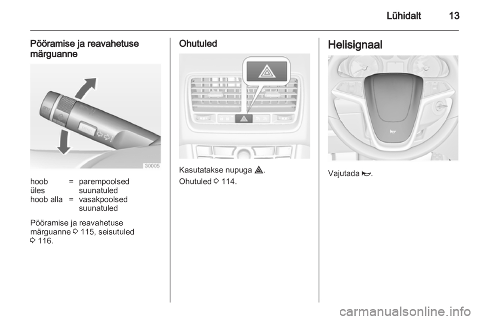 OPEL MERIVA 2012.5  Omaniku käsiraamat (in Estonian) 