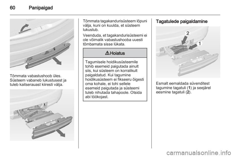 OPEL MERIVA 2012.5  Omaniku käsiraamat (in Estonian) 