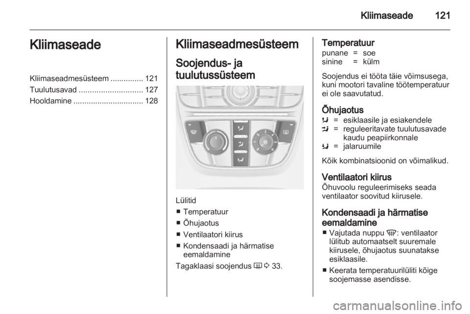 OPEL MERIVA 2013.5  Omaniku käsiraamat (in Estonian) 