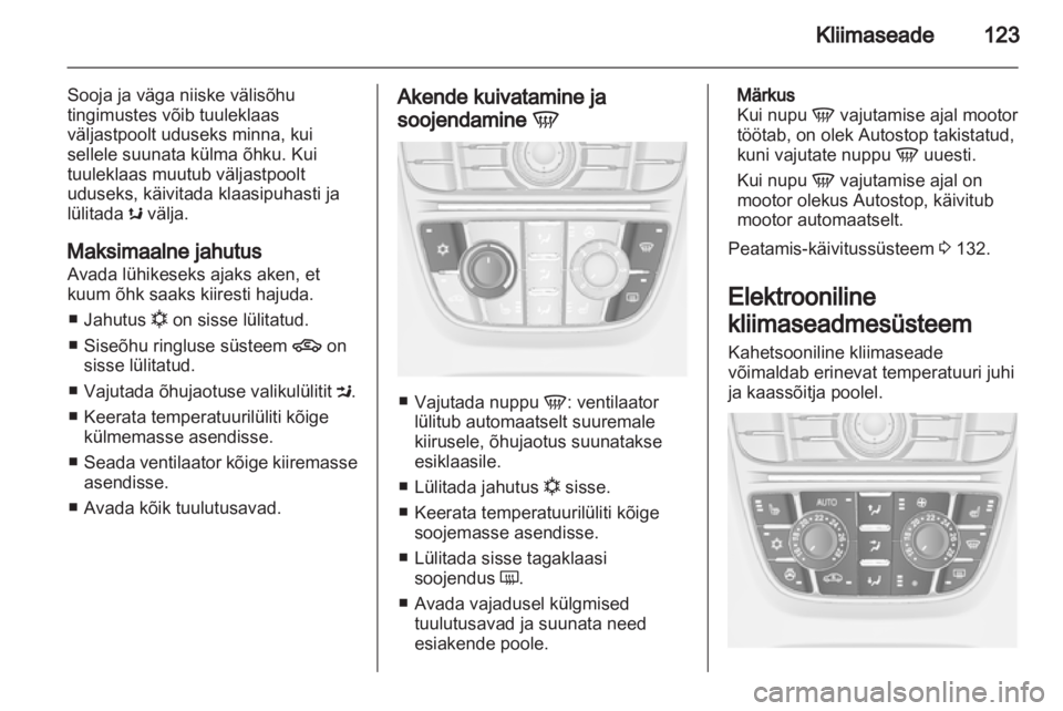 OPEL MERIVA 2013.5  Omaniku käsiraamat (in Estonian) 