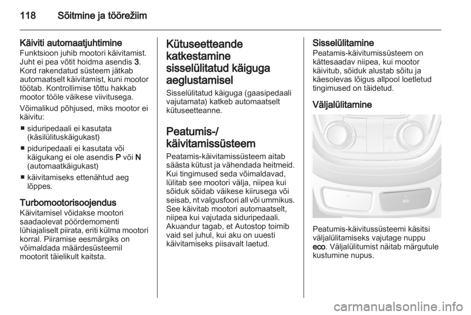 OPEL MOKKA 2013  Omaniku käsiraamat (in Estonian) 