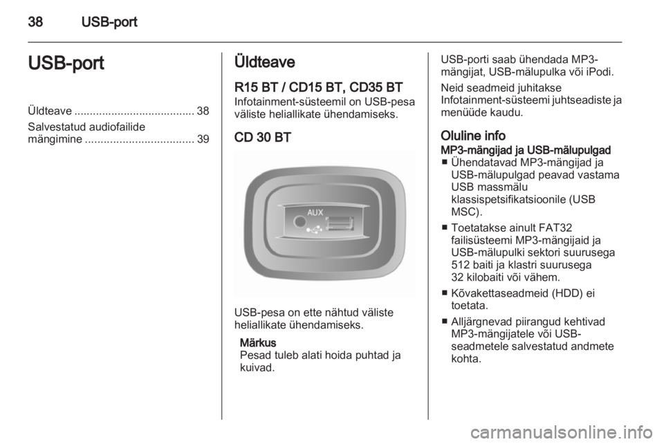 OPEL VIVARO 2013  Infotainment-süsteemi juhend (in Estonian) 