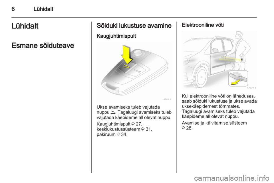 OPEL ZAFIRA 2011  Omaniku käsiraamat (in Estonian) 