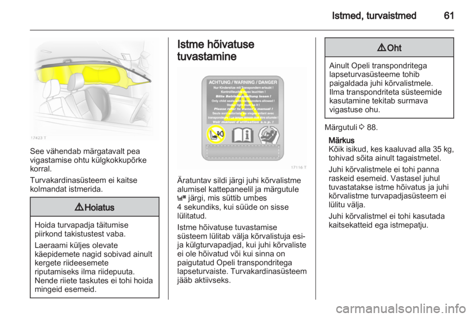 OPEL ZAFIRA 2013  Omaniku käsiraamat (in Estonian) 