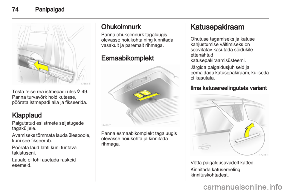 OPEL ZAFIRA 2013  Omaniku käsiraamat (in Estonian) 