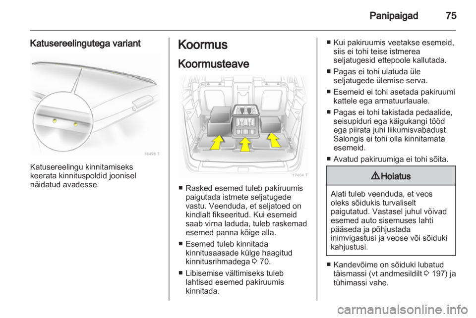 OPEL ZAFIRA 2013  Omaniku käsiraamat (in Estonian) 