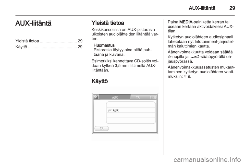 OPEL ANTARA 2012  Infotainment-ohjekirja (in Finnish) 