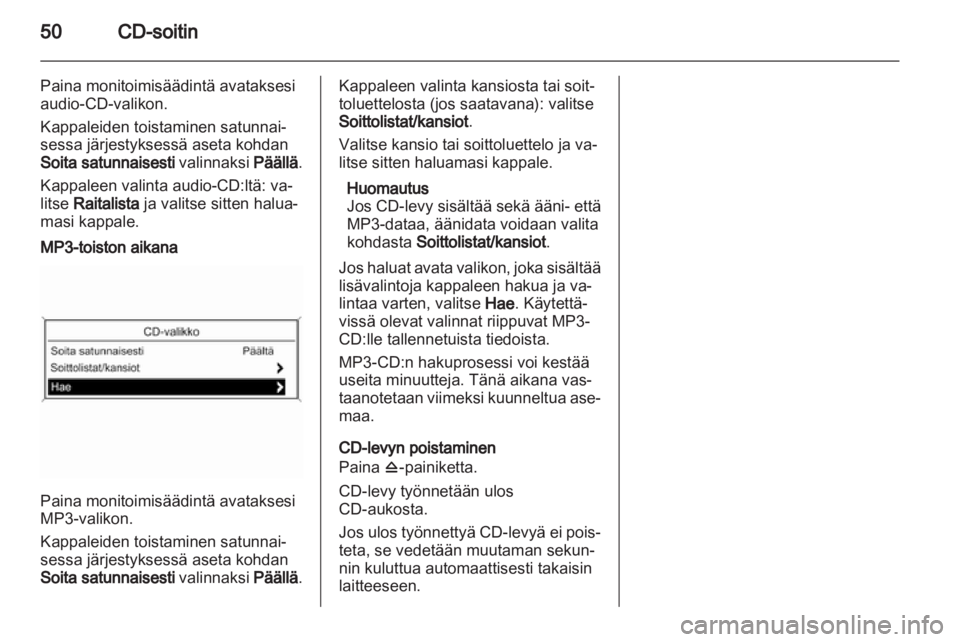 OPEL ASTRA J 2012  Infotainment-ohjekirja (in Finnish) 