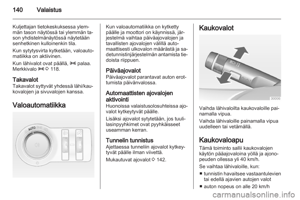 OPEL ASTRA J 2013.5  Ohjekirja (in Finnish) 
