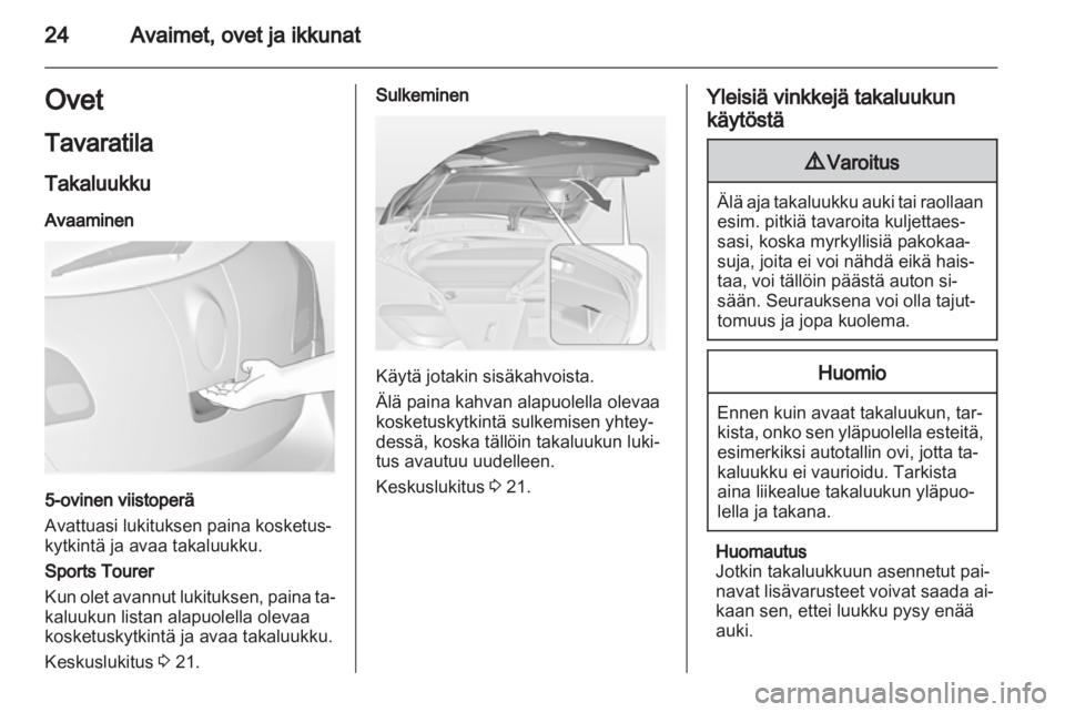 OPEL ASTRA J HB5 & ST 2012.5  Ohjekirja (in Finnish) 