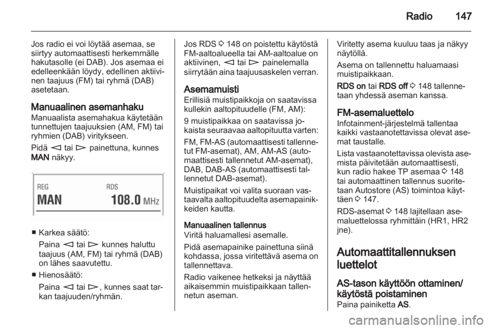 OPEL CORSA 2013  Infotainment-ohjekirja (in Finnish) 
