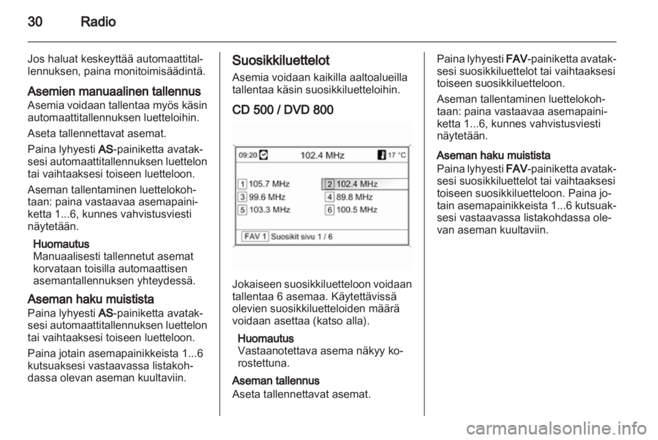 OPEL INSIGNIA 2010.5  Infotainment-ohjekirja (in Finnish) 