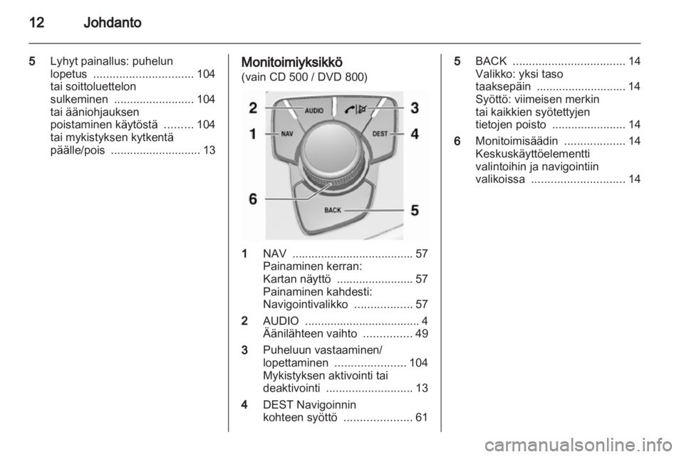OPEL INSIGNIA 2011 Infotainment-ohjekirja (in Finnish) OPEL INSIGNIA 2011 Infotainment-ohjekirja (in Finnish)