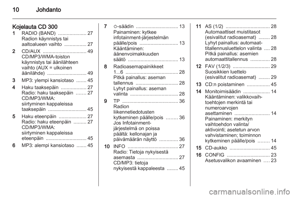 OPEL INSIGNIA 2011  Infotainment-ohjekirja (in Finnish) 