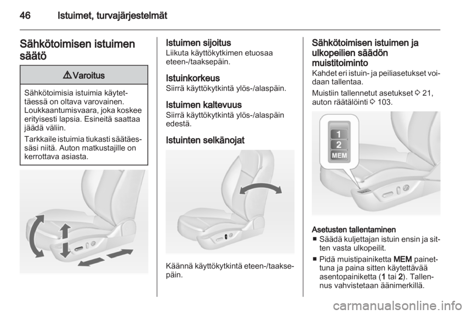 OPEL INSIGNIA 2012  Ohjekirja (in Finnish) 