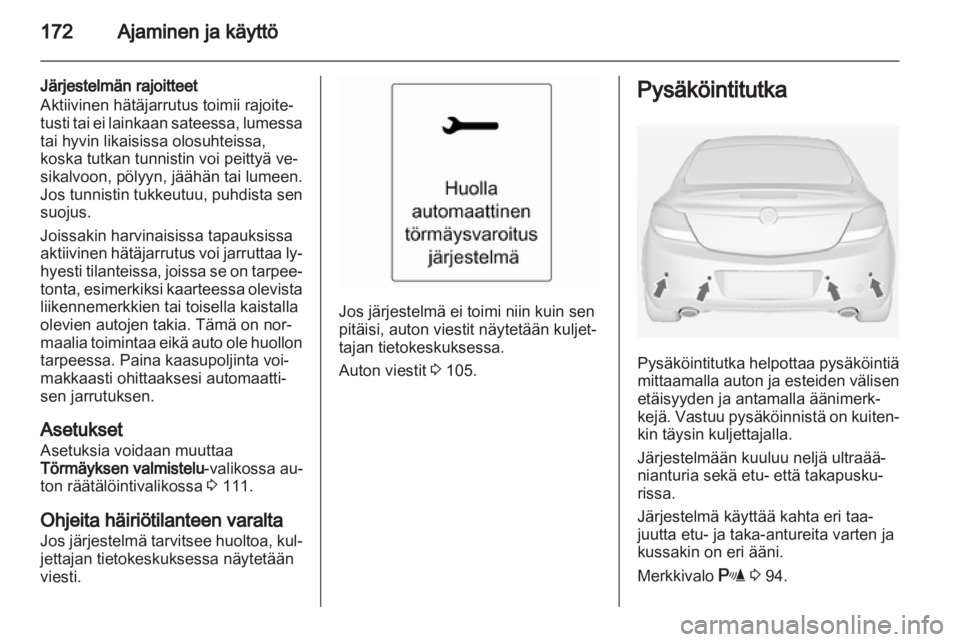 OPEL INSIGNIA 2013  Ohjekirja (in Finnish) 