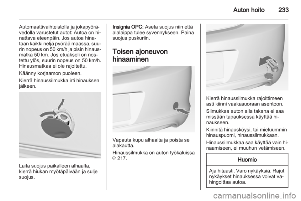 OPEL INSIGNIA 2013  Ohjekirja (in Finnish) 