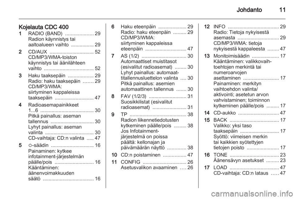 OPEL MERIVA 2011  Infotainment-ohjekirja (in Finnish) 