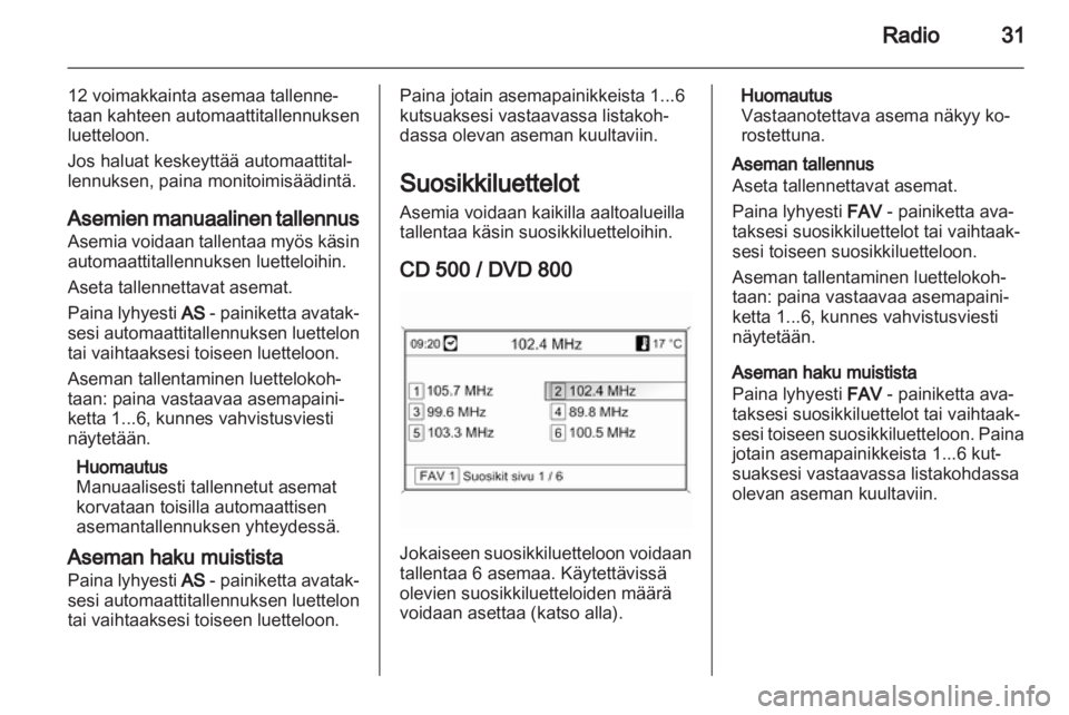 OPEL MERIVA 2011  Infotainment-ohjekirja (in Finnish) 