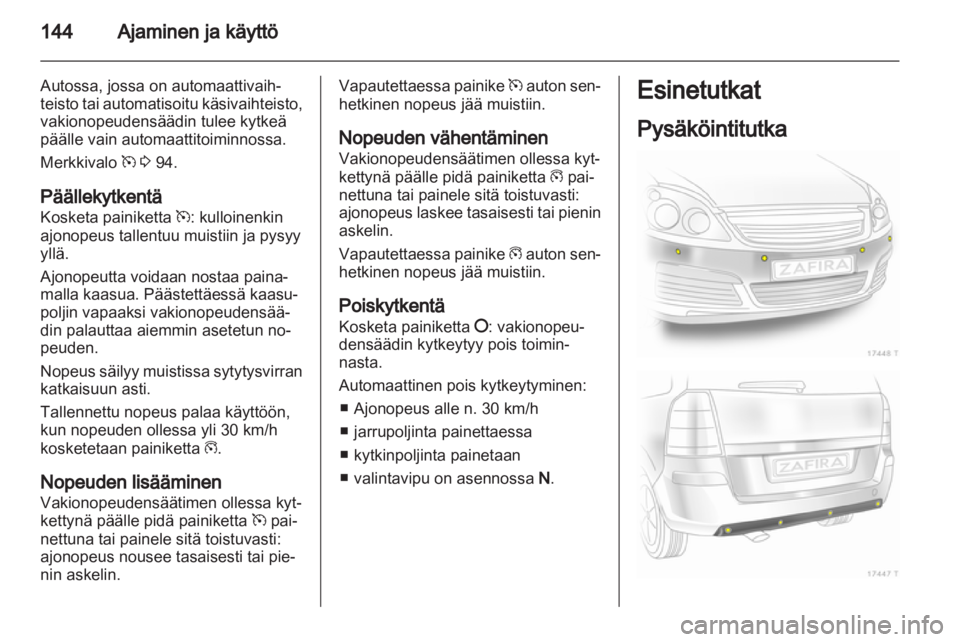 OPEL ZAFIRA 2012  Ohjekirja (in Finnish) 