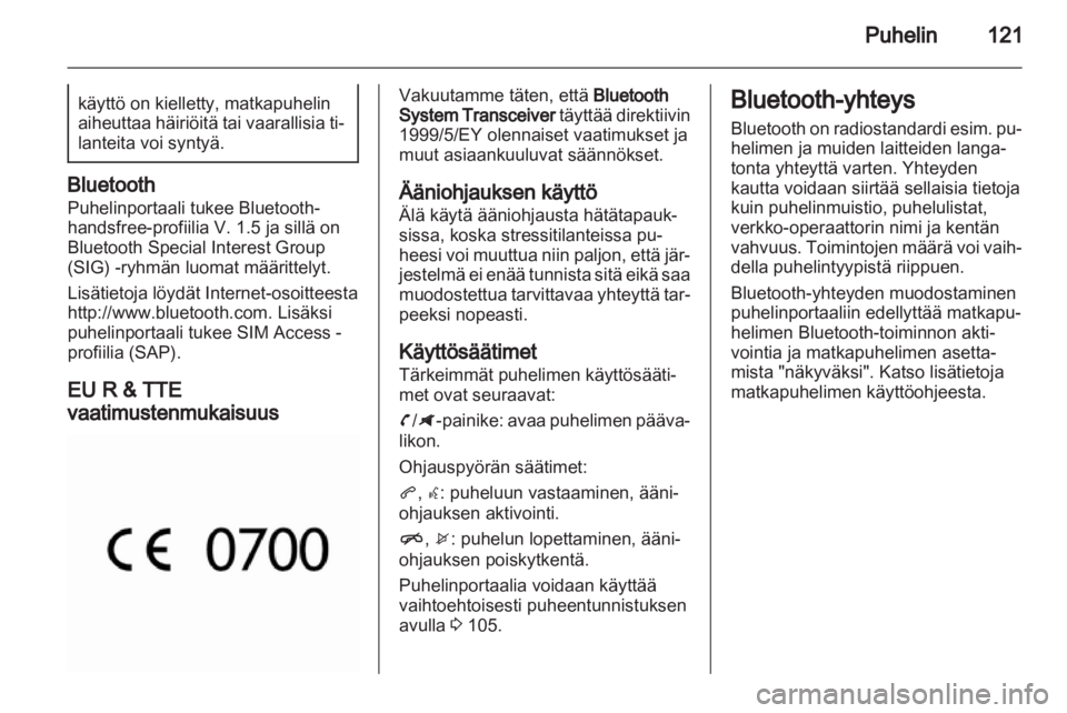 OPEL ZAFIRA C 2013.5  Infotainment-ohjekirja (in Finnish) 