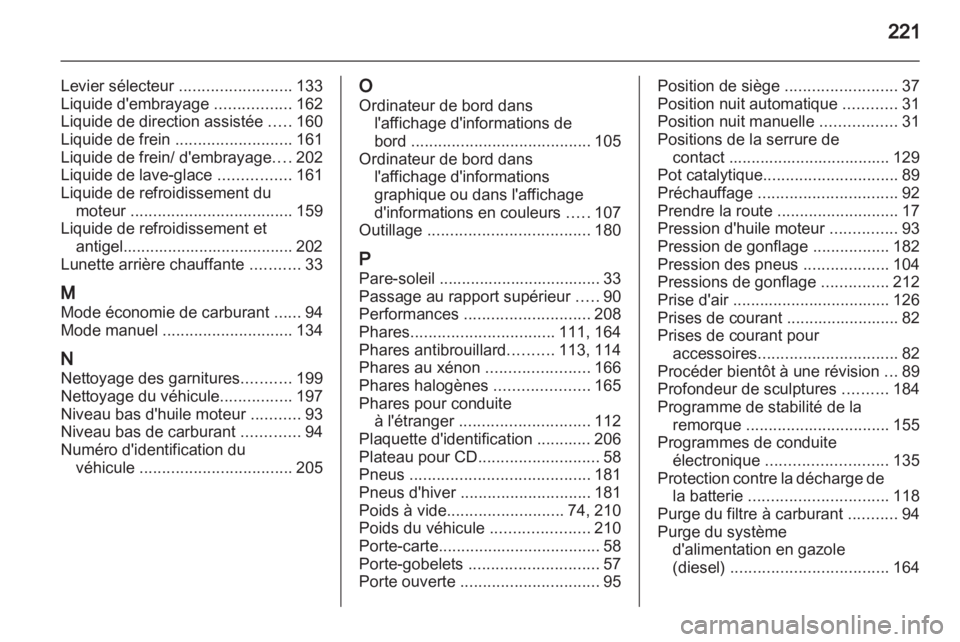 OPEL ANTARA 2011  Manuel dutilisation (in French) 