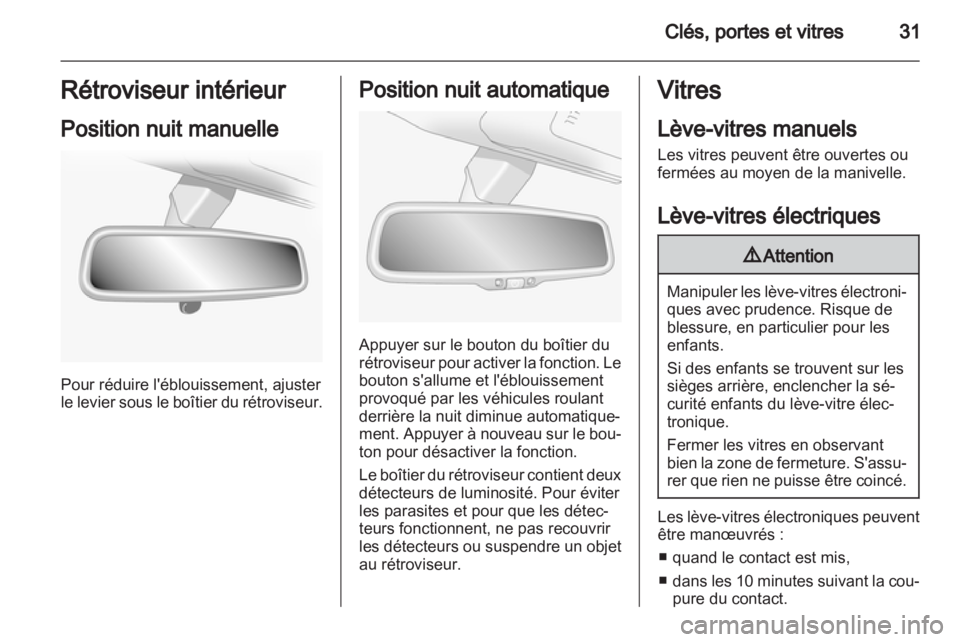 OPEL ANTARA 2011  Manuel dutilisation (in French) 