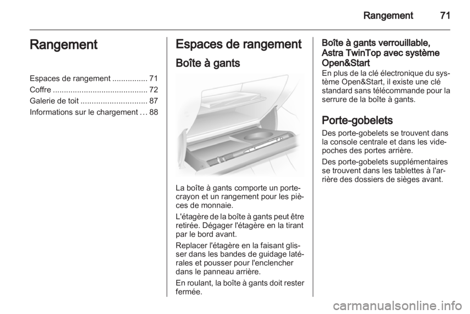 OPEL ASTRA H 2012  Manuel dutilisation (in French) 