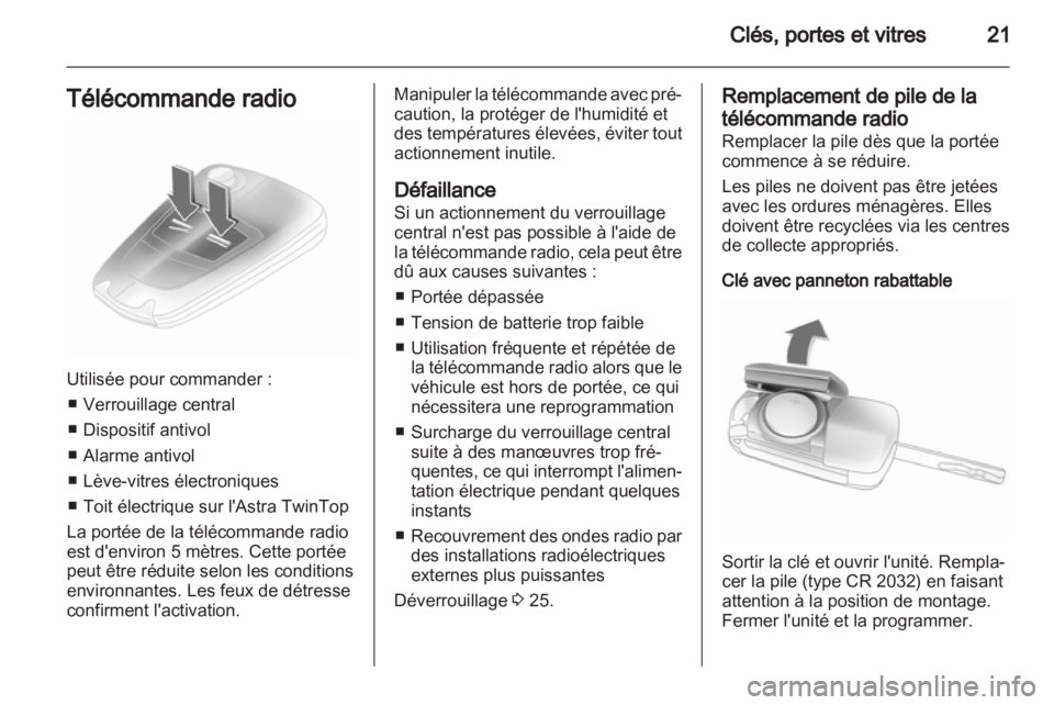 OPEL ASTRA H 2013  Manuel dutilisation (in French) 