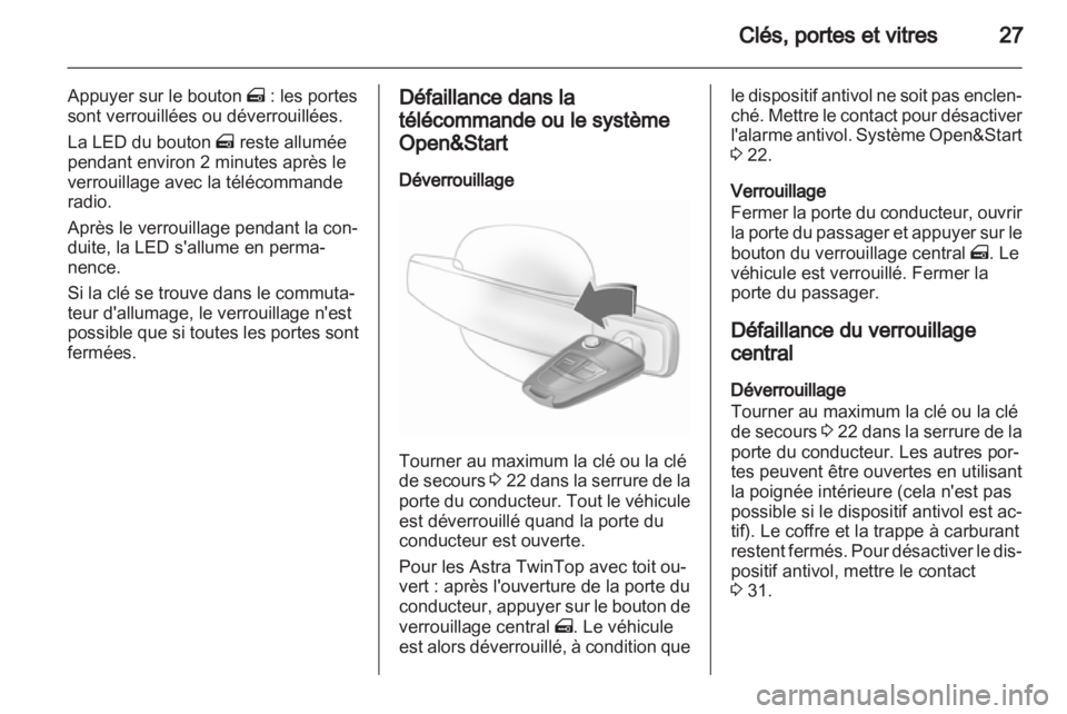 OPEL ASTRA H 2013  Manuel dutilisation (in French) 