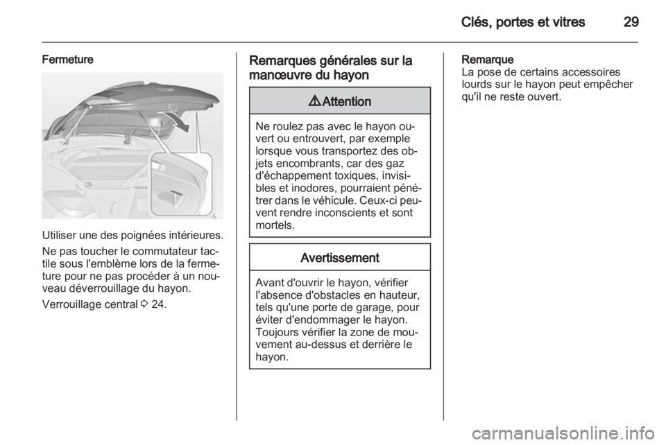 OPEL ASTRA J 2013  Manuel dutilisation (in French) 