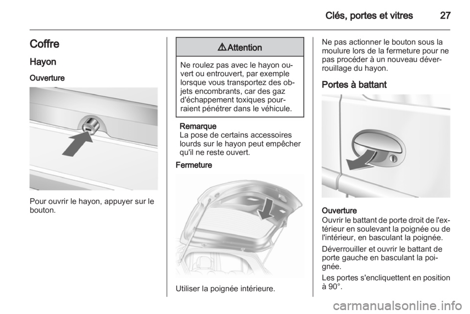 OPEL COMBO 2011.5 Manuel dutilisation (in French) OPEL COMBO 2011.5 Manuel dutilisation (in French)