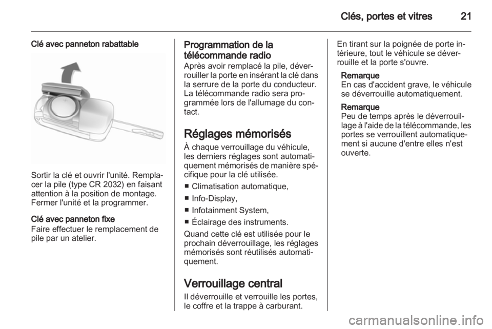 OPEL CORSA 2011  Manuel dutilisation (in French) 