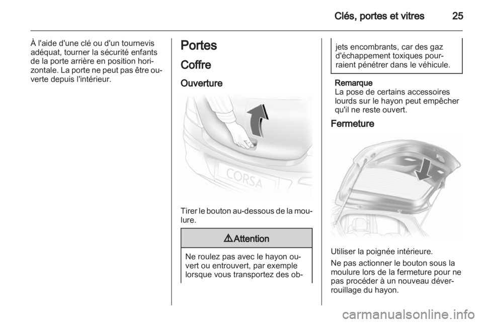 OPEL CORSA 2011  Manuel dutilisation (in French) 