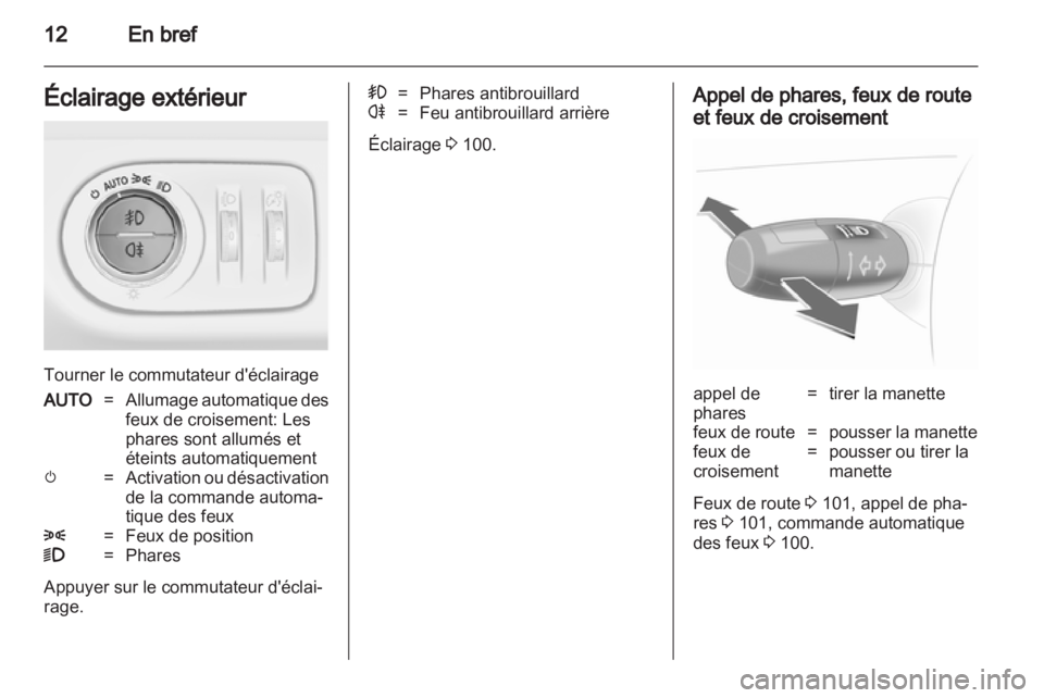 OPEL CORSA 2012  Manuel dutilisation (in French) 