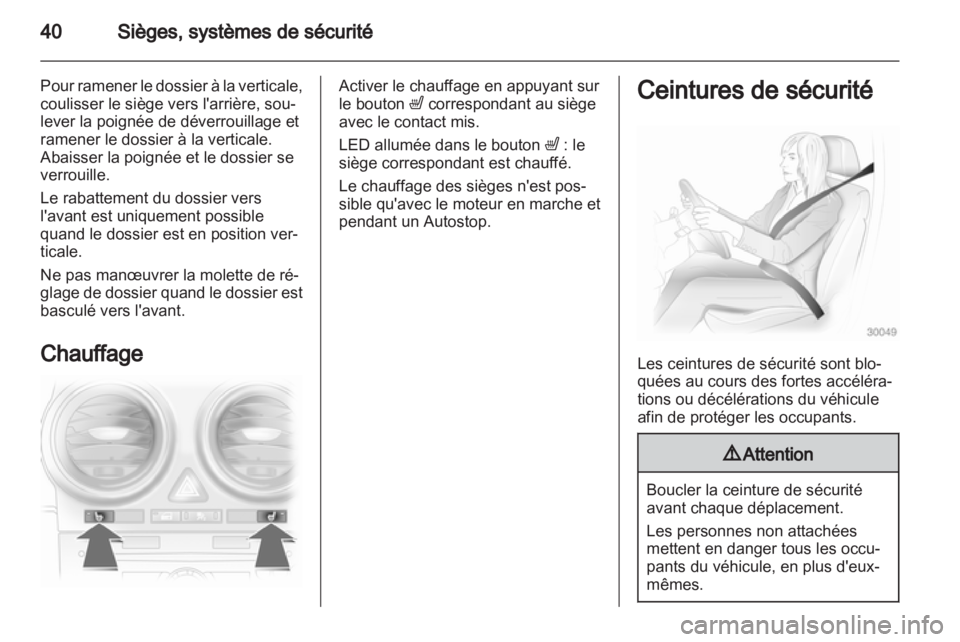 OPEL CORSA 2012  Manuel dutilisation (in French) 