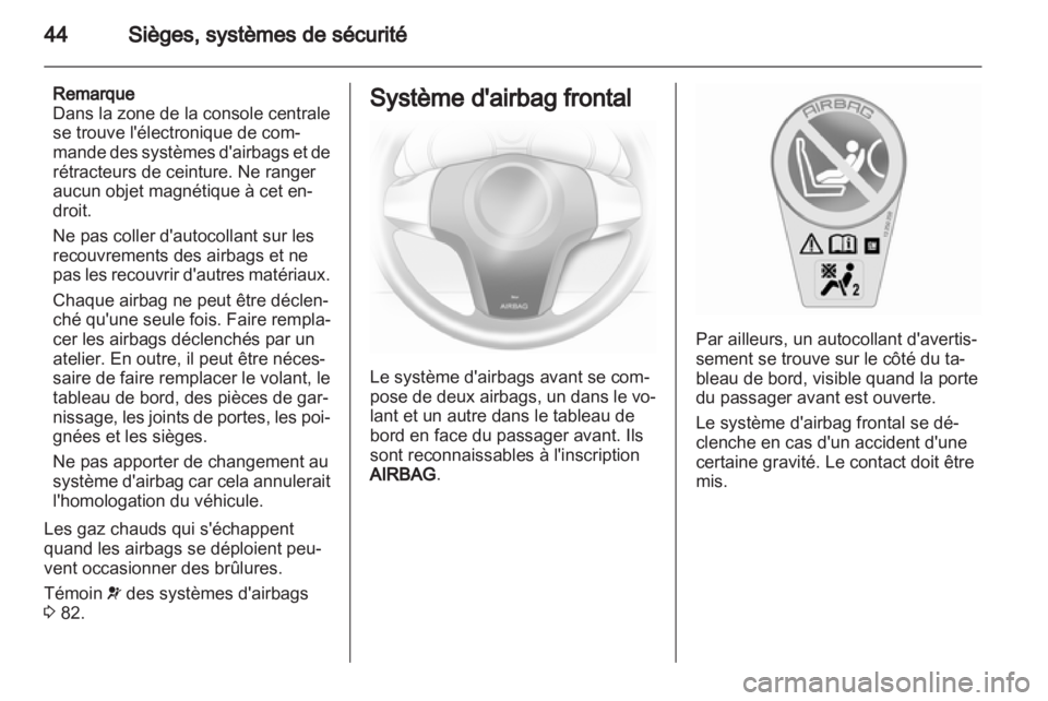 OPEL CORSA 2012  Manuel dutilisation (in French) 